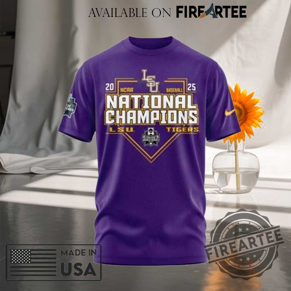 Lsu Tigers Baseball 2025 Ncaa Baseball College World Series Champions 3D Shirt 6 LSU Tigers Baseball 2025 NCAA Baseball College World Series Champions 3D Shirt