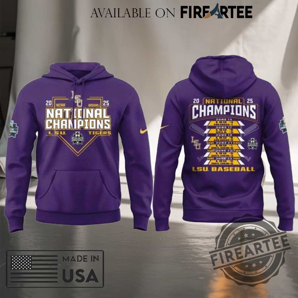Lsu Tigers Baseball 2025 Ncaa Baseball College World Series Champions 3D Shirt 7 LSU Tigers Baseball 2025 NCAA Baseball College World Series Champions 3D Shirt