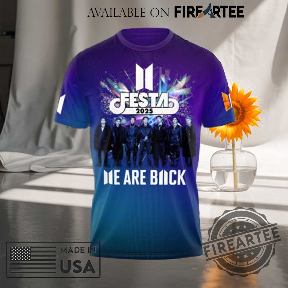 Bts Festa 2025 We Are Back 2013Forever Signature 3D Tshirt 3 BTS Festa 2025 We Are Back 2013-Forever Signature 3D T-Shirt