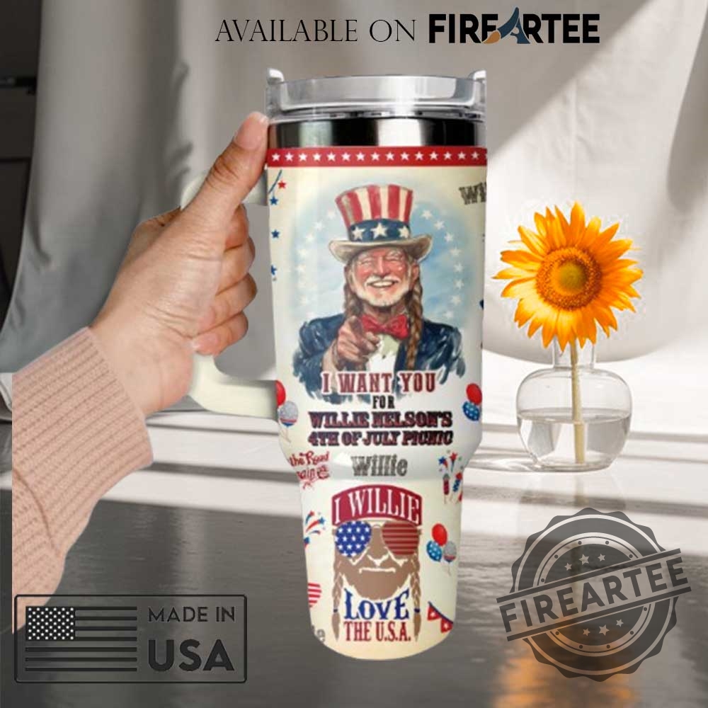 Willie Nelson X Independence Day Music Custom Stanley Cup 40 Oz 4 Willie Nelson x Independence Day Music Custom Stanley Cup 40 oz