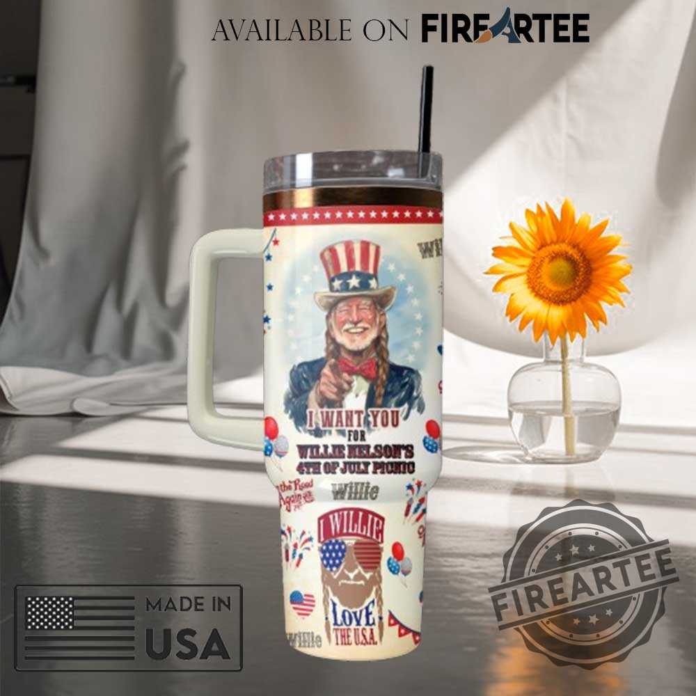 Willie Nelson X Independence Day Music Custom Stanley Cup 40 Oz 5 Willie Nelson x Independence Day Music Custom Stanley Cup 40 oz