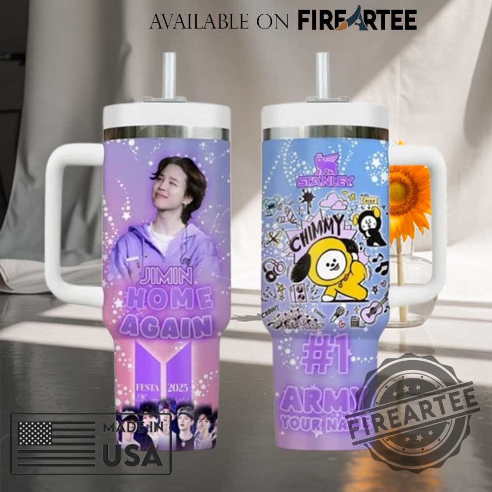 "Custom Country Music and Tour Tumblers: Personalize Your Favorites Today" 10 Bts Jimin Home Again Stanley Tumbler With Handle
