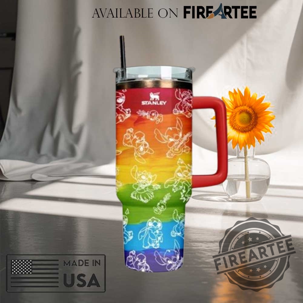 Disney Stitch Happy Pride Month Tumbler With Handle 4 Disney Stitch Happy Pride Month Tumbler With Handle