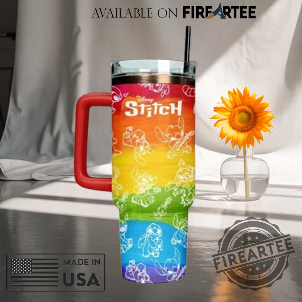 Disney Stitch Happy Pride Month Tumbler With Handle 5 Disney Stitch Happy Pride Month Tumbler With Handle