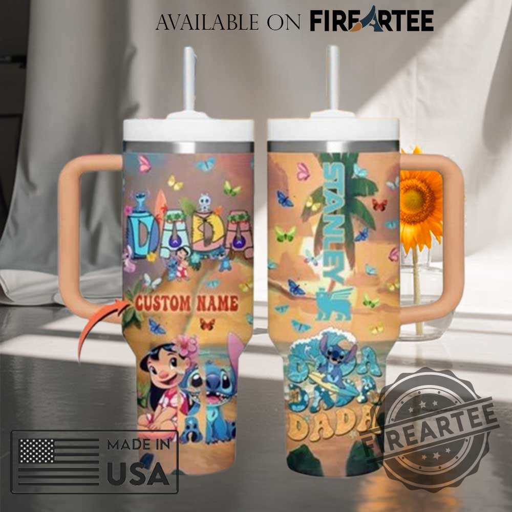 "Custom Country Music and Tour Tumblers: Personalize Your Favorites Today" 17 Personalized Dada Stitch Stanley Tumbler With Handle