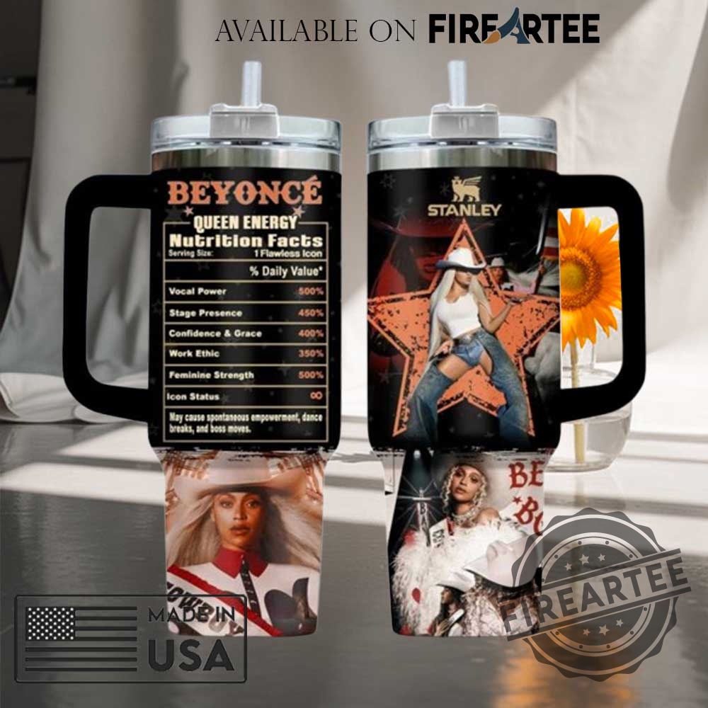 "Custom Country Music and Tour Tumblers: Personalize Your Favorites Today" 18 Beyonce Queen Energy Stanley Tumbler With Handle