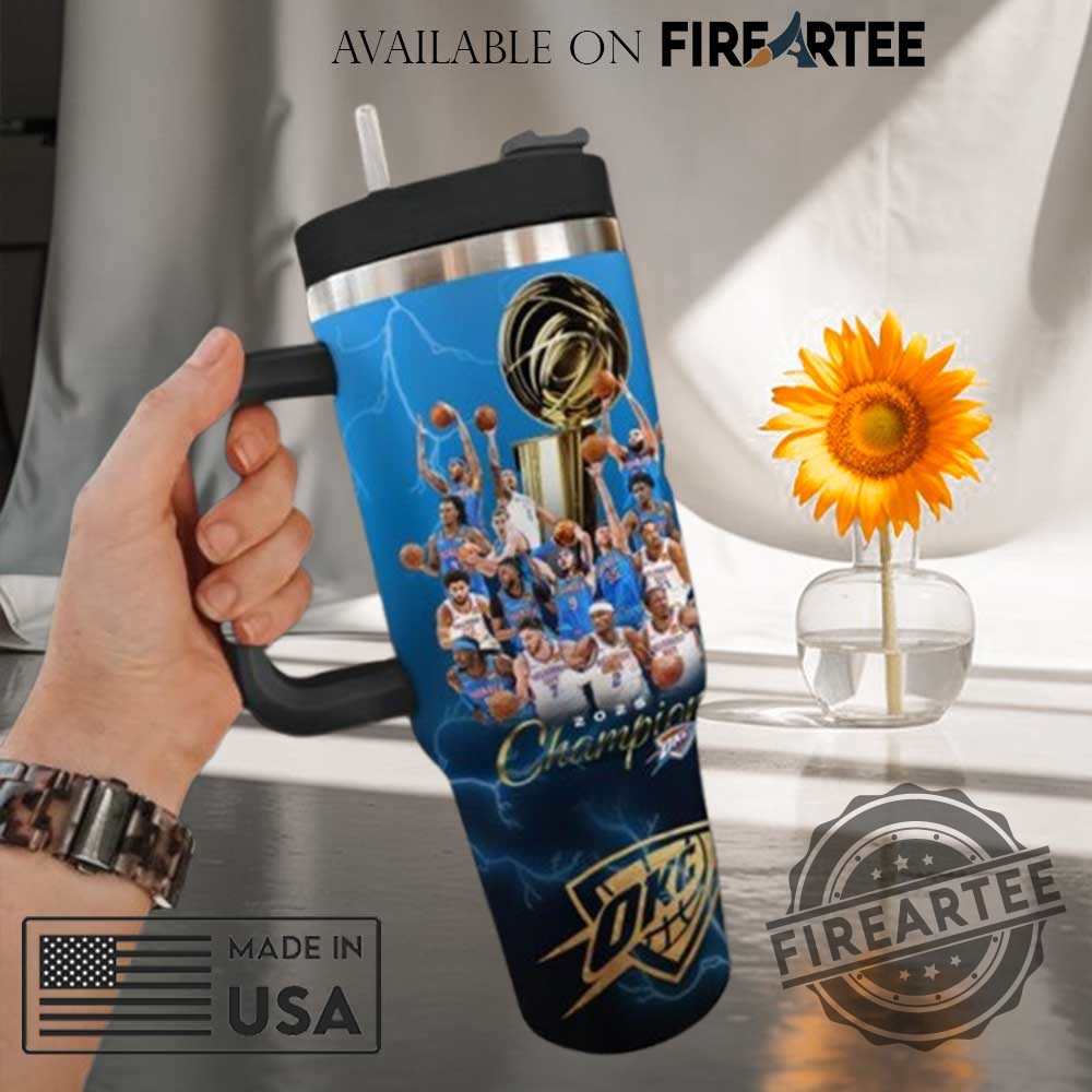 20242025 Nba Champions Okc Thunder Stanley Tumbler Basketball Fans Championship Celebration Mug 5 2024-2025 NBA Champions OKC Thunder Stanley Tumbler - Basketball Fans, Championship Celebration Mug