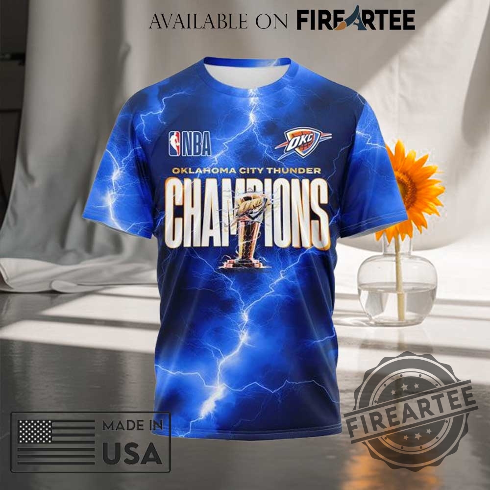 Okc Thunder 20242025 Nba Champions Tshirt Oklahoma City Thunder Championship Trophy Basketball Fans Shirt 5 OKC Thunder 2024-2025 NBA Champions T-shirt - Oklahoma City Thunder, Championship Trophy, Basketball Fans Shirt