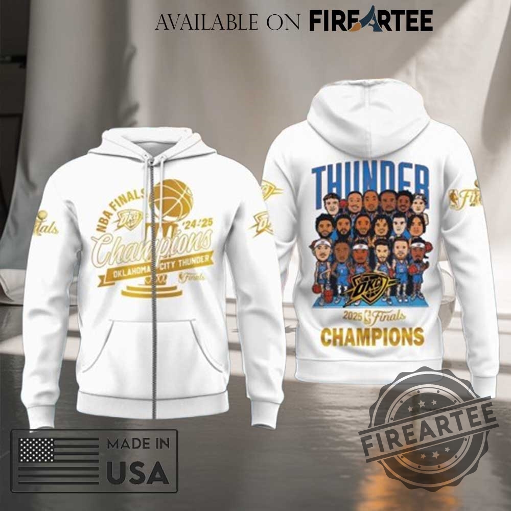 White Oklahoma City Thunder Nba Finals Best Team All Over Print Hoodie Shirt 5 White Oklahoma City Thunder NBA Finals Best Team All Over Print Hoodie Shirt