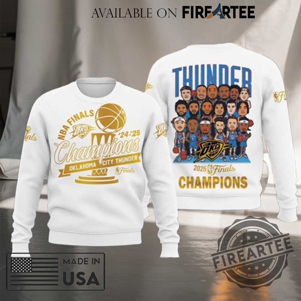 White Oklahoma City Thunder Nba Finals Best Team All Over Print Hoodie Shirt 6 White Oklahoma City Thunder NBA Finals Best Team All Over Print Hoodie Shirt