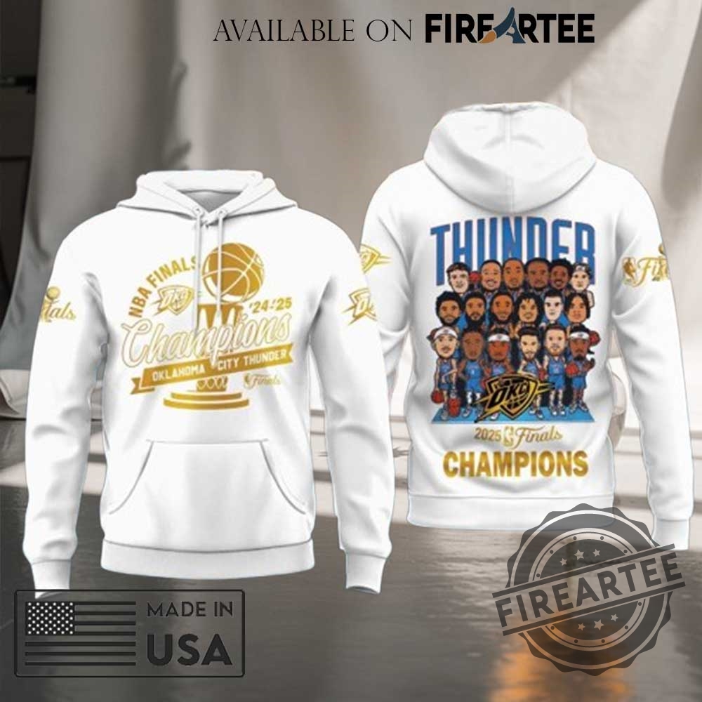 White Oklahoma City Thunder Nba Finals Best Team All Over Print Hoodie Shirt 7 White Oklahoma City Thunder NBA Finals Best Team All Over Print Hoodie Shirt