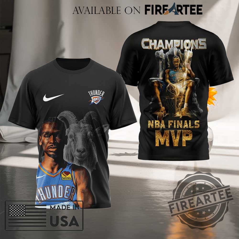 "Celebrate OKC Thunder 2025 NBA Champs with Must-Have Fan Gear!" 13 Shai Gilgeousalexander Oklahoma City Thunder Nba Finals Mvp Shirt