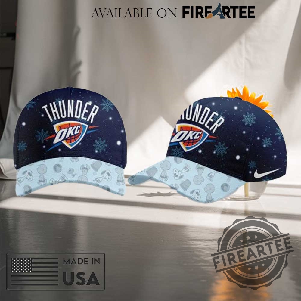 "Celebrate OKC Thunder 2025 NBA Champs with Must-Have Fan Gear!" 15 Oklahoma City Thunder Peanuts And Snoopy Cap