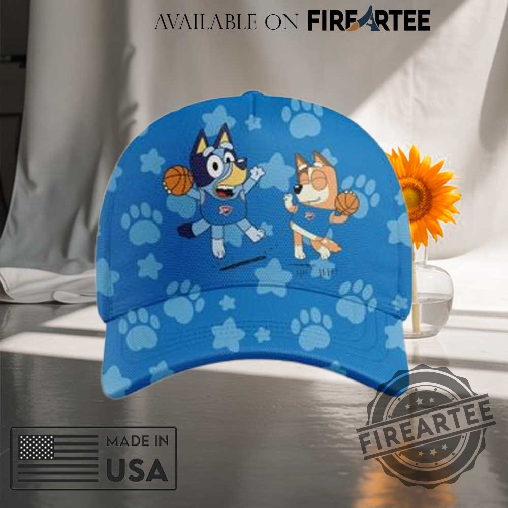 Oklahoma City Thunder X Bluey And Bingo Cap 5 Oklahoma City Thunder x Bluey And Bingo Cap