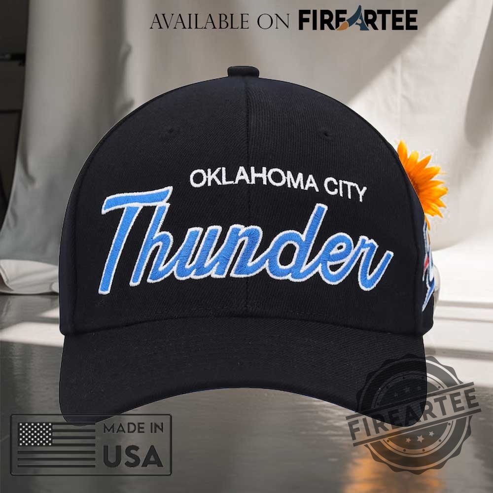 Oklahoma City Thunder Mitchell Ness Black Mvp Team Script 2.0 Embroidered Hat 3 Oklahoma City Thunder Mitchell & Ness Black MVP Team Script 2.0 Embroidered Hat