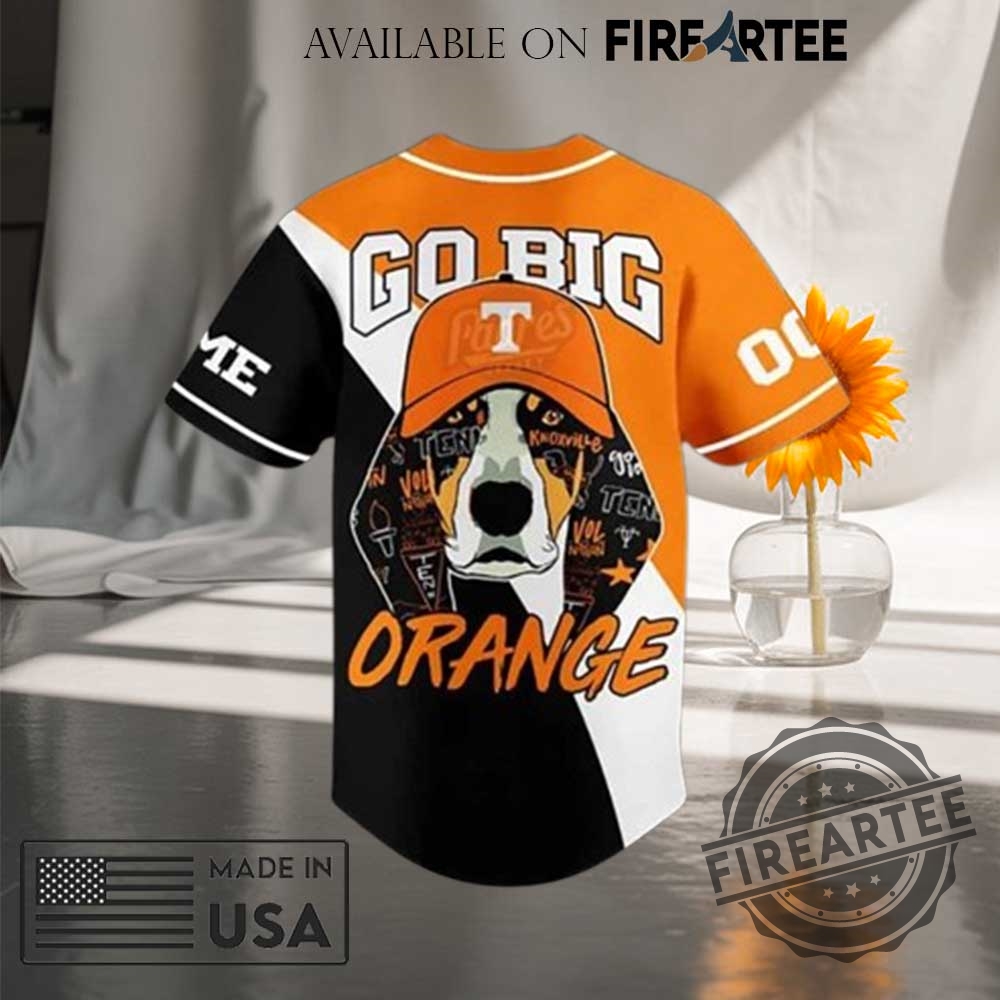 Go T Big Orange Custom Baseball Jersey Tennessee Volunteers Team Design 4 Go T Big Orange Custom Baseball Jersey Tennessee Volunteers Team Design