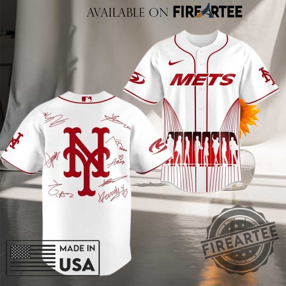 "Top Trendy Baseball Jerseys: Morgan Wallen, Dodgers, Mets, Ateez, Bad Bunny" 5 New York Mets Ateez World Tour Signature White Jersey