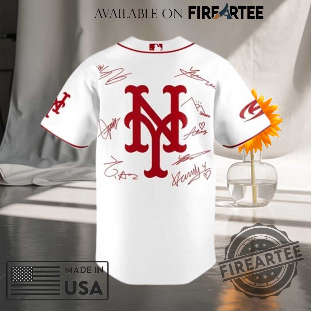 New York Mets Ateez World Tour Signature White Jersey 4 New York Mets ATEEZ World Tour Signature White Jersey