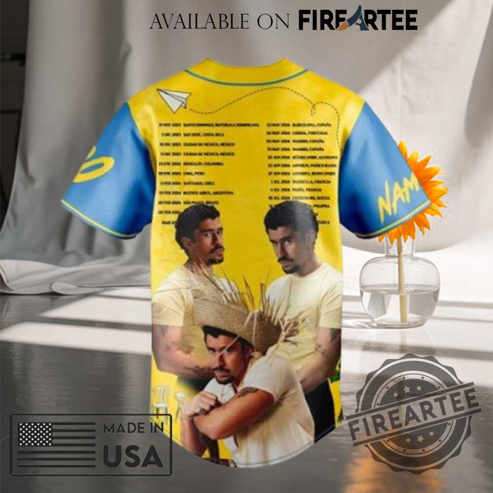 Bad Bunny Debi Tirar Mas Fotos World Tour Baseball Jersey 4 Bad Bunny Debi Tirar Mas Fotos World Tour Baseball Jersey