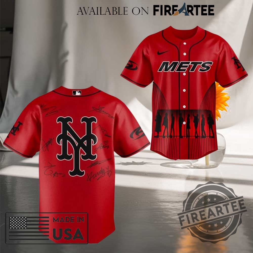 "Top Trendy Baseball Jerseys: Morgan Wallen, Dodgers, Mets, Ateez, Bad Bunny" 10 New York Mets Ateez World Tour Signature Red Jersey