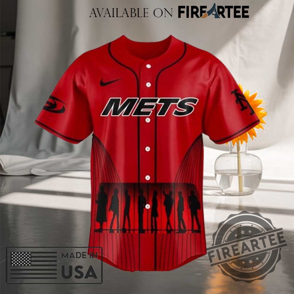 New York Mets Ateez World Tour Signature Red Jersey 5 New York Mets ATEEZ World Tour Signature Red Jersey