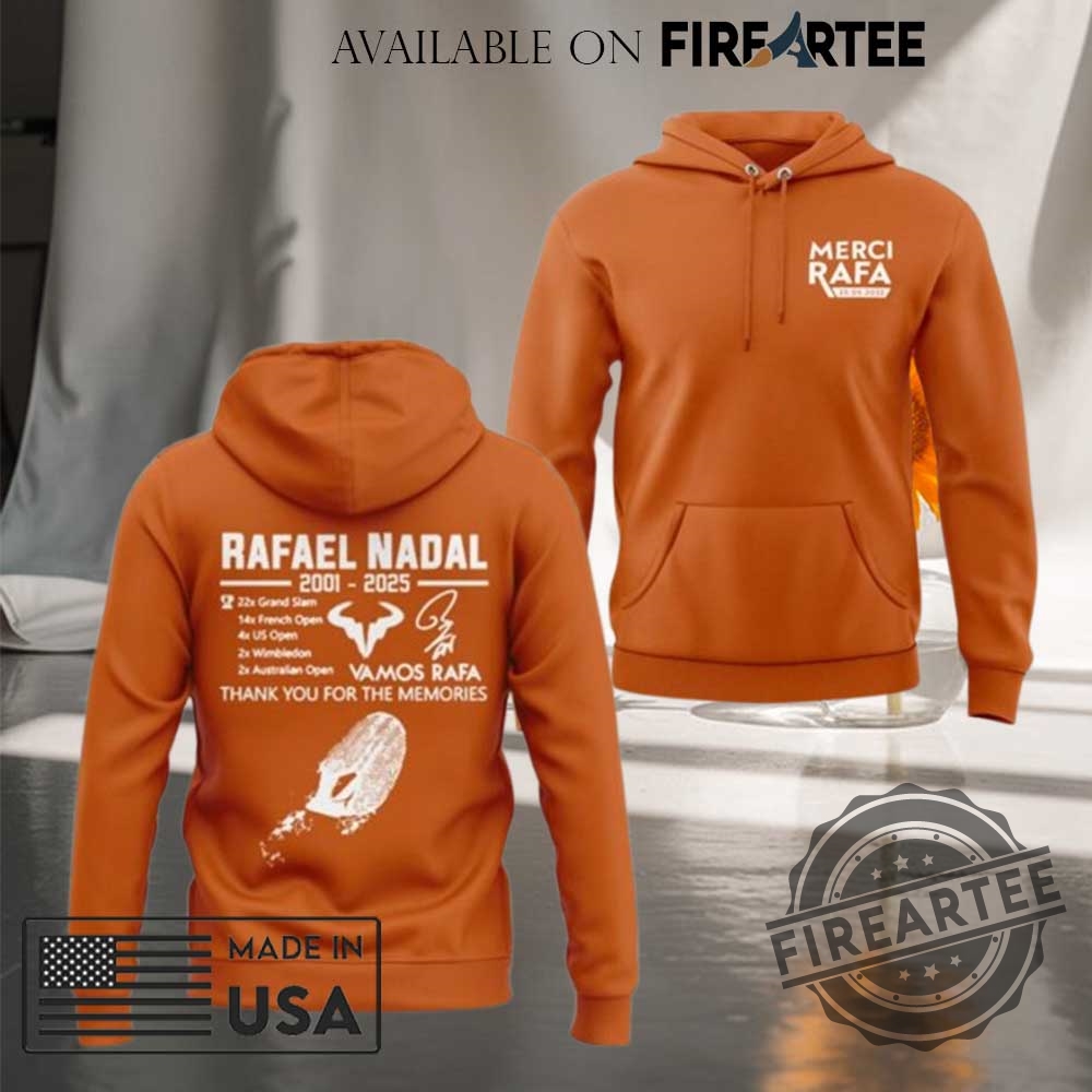 "Top Trendy Baseball Jerseys: Morgan Wallen, Dodgers, Mets, Ateez, Bad Bunny" 20 Rafael Nadal Thank Your For The Memories Orange All Over Print Hoodie