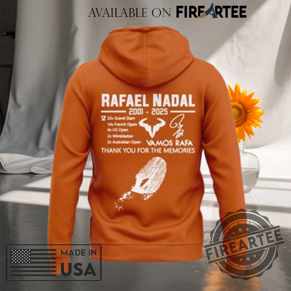 Rafael Nadal Thank Your For The Memories Orange All Over Print Hoodie 5 Rafael Nadal Thank Your For The Memories Orange All Over Print Hoodie