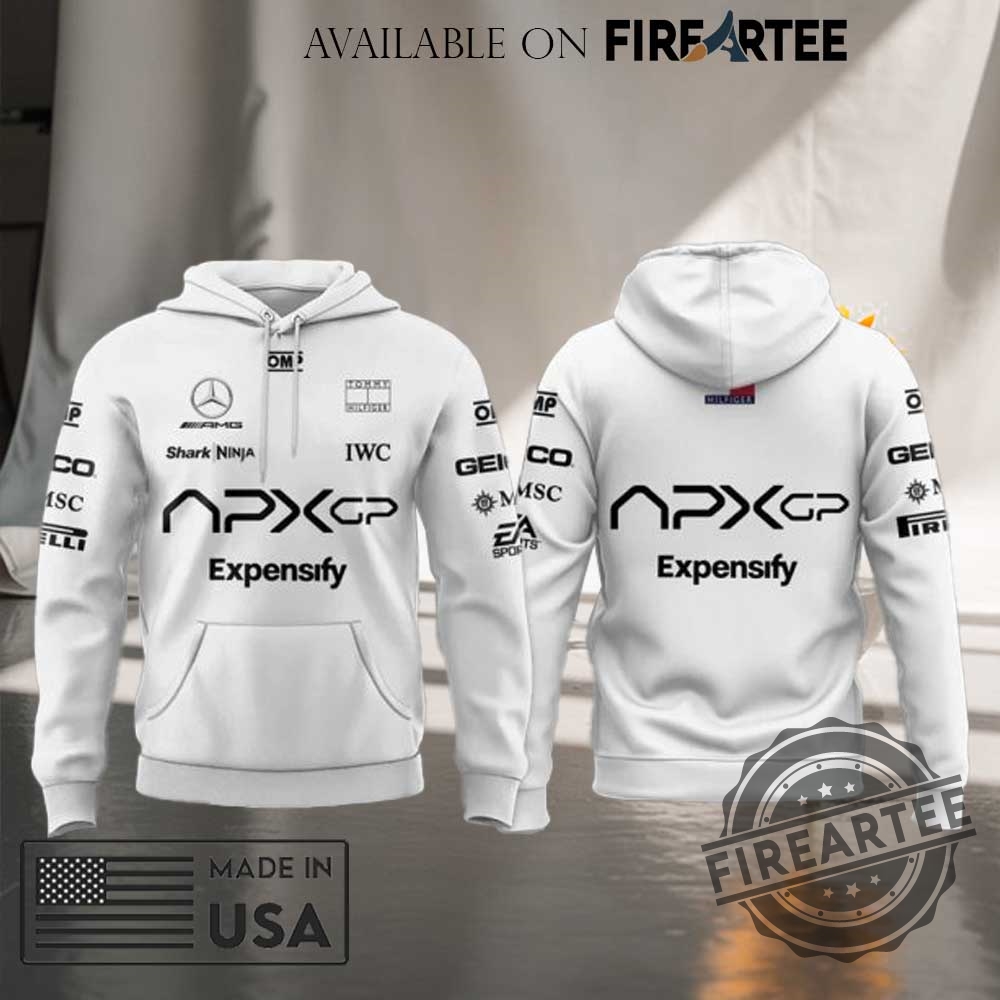 White F1 The Movie 2025 Apxgp Brad Pitt Allover Print Hoodie