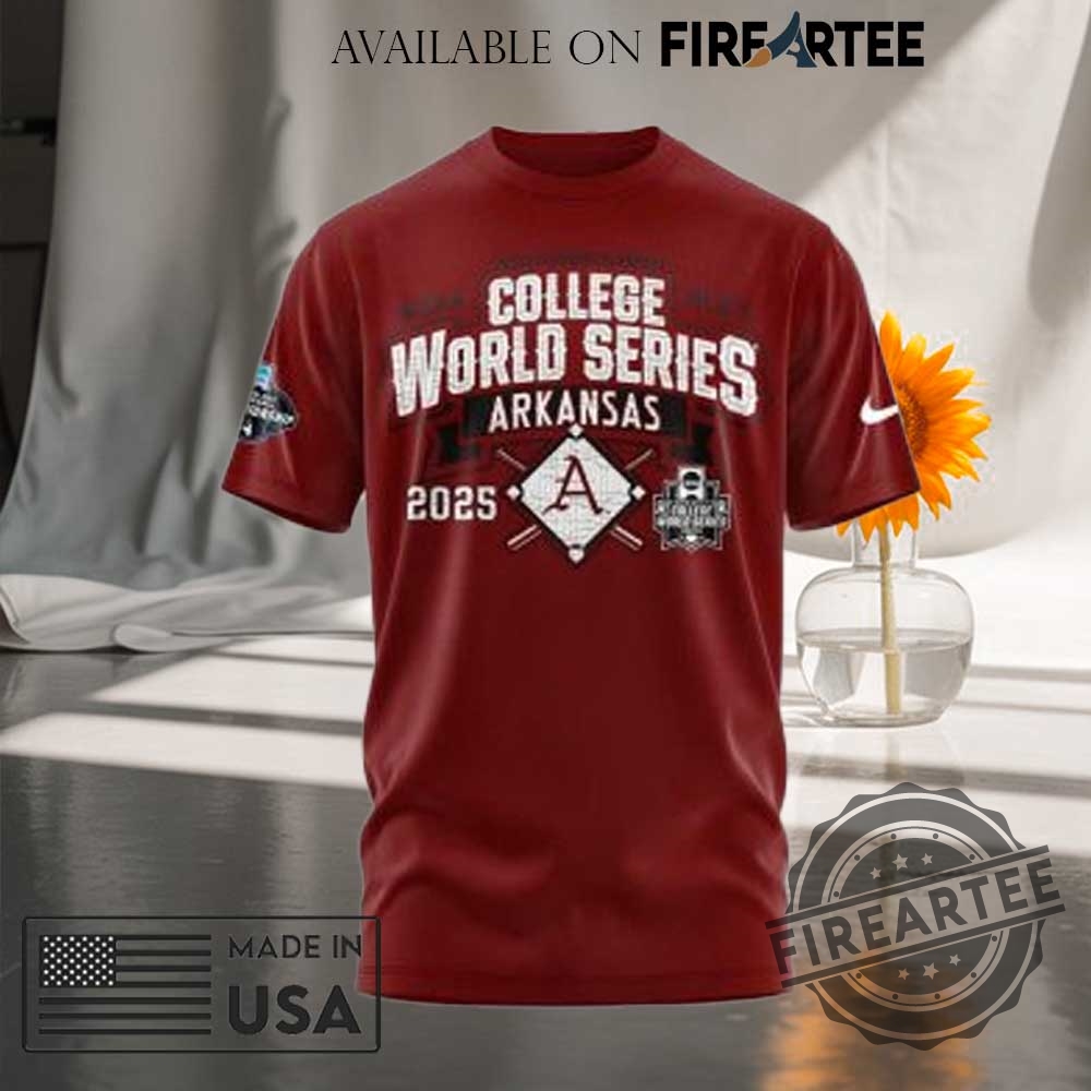 Arkansas Razorbacks Omahogs College World Series 2025 3D Tshirt 4 Arkansas Razorbacks "Omahogs" College World Series 2025 3D T-Shirt