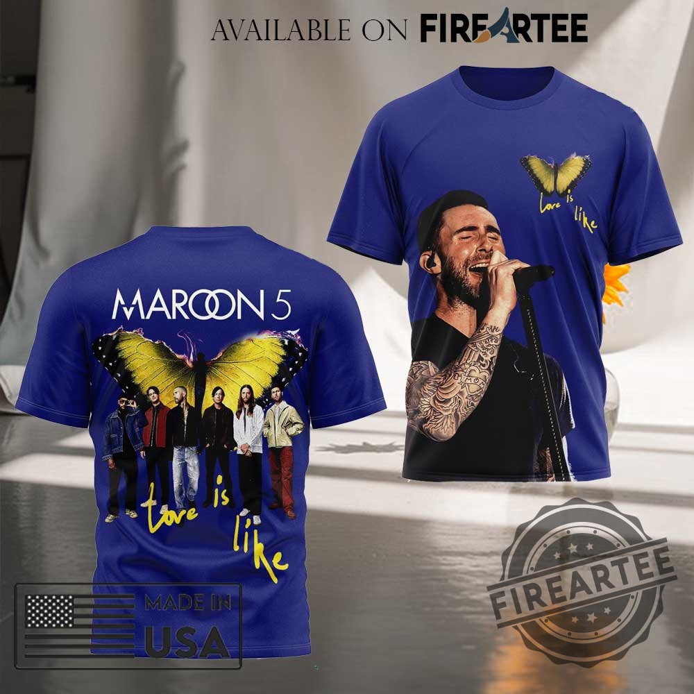 Maroon 5 Love Is Like New Album Allover Print Tshirt