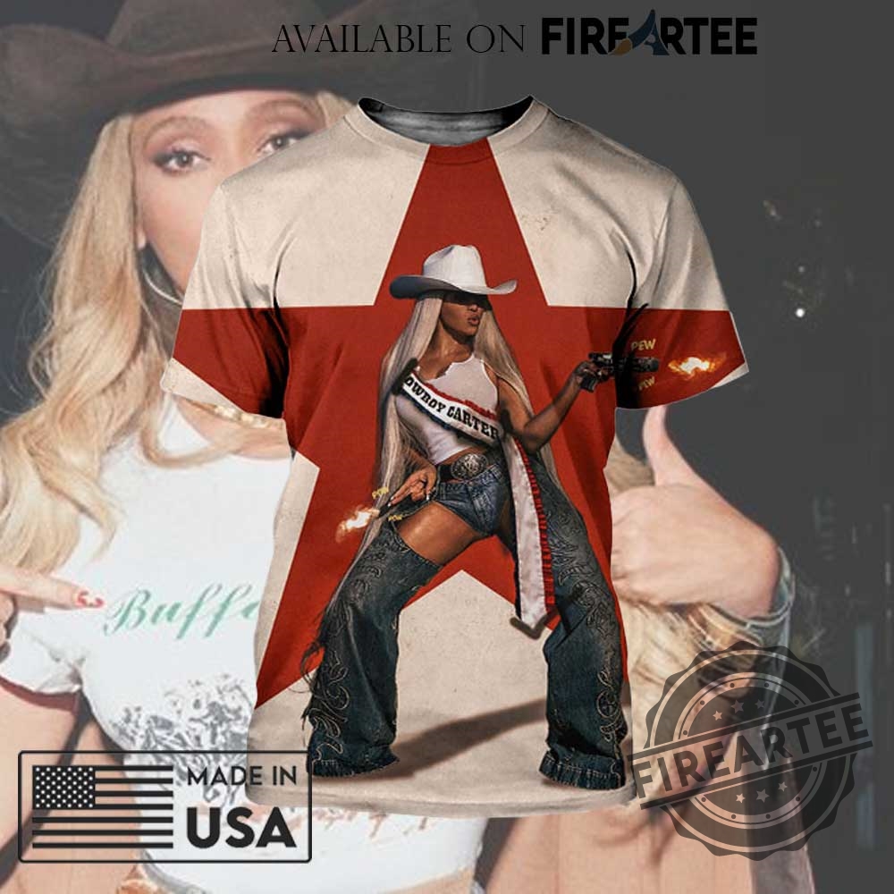 Beyonce Act Ii Cowboy Carter Pew Pew Allover Print Shirt