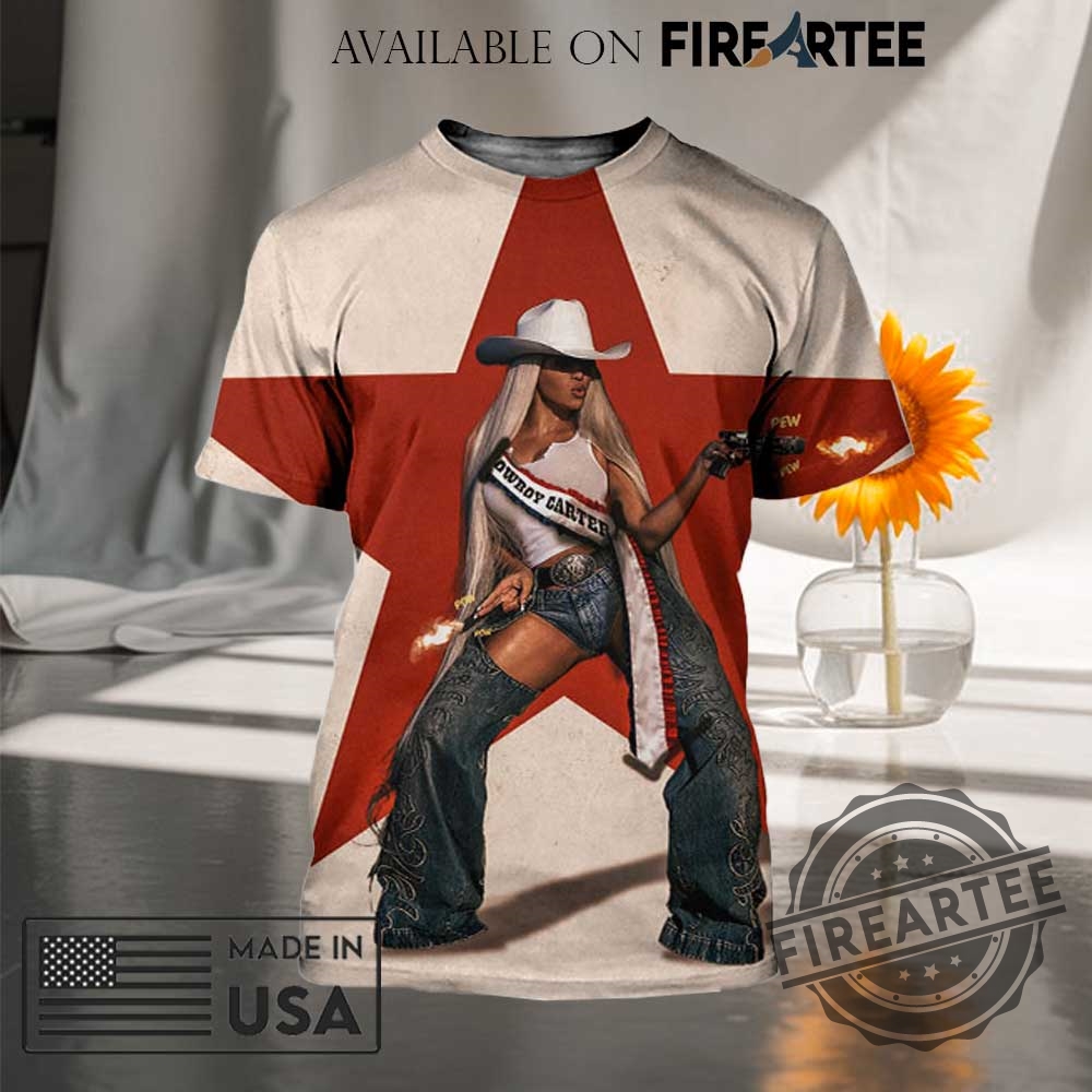Beyonce Act Ii Cowboy Carter Pew Pew Allover Print Shirt 3 Beyonce "Act II Cowboy Carter" Pew Pew All-Over Print Shirt