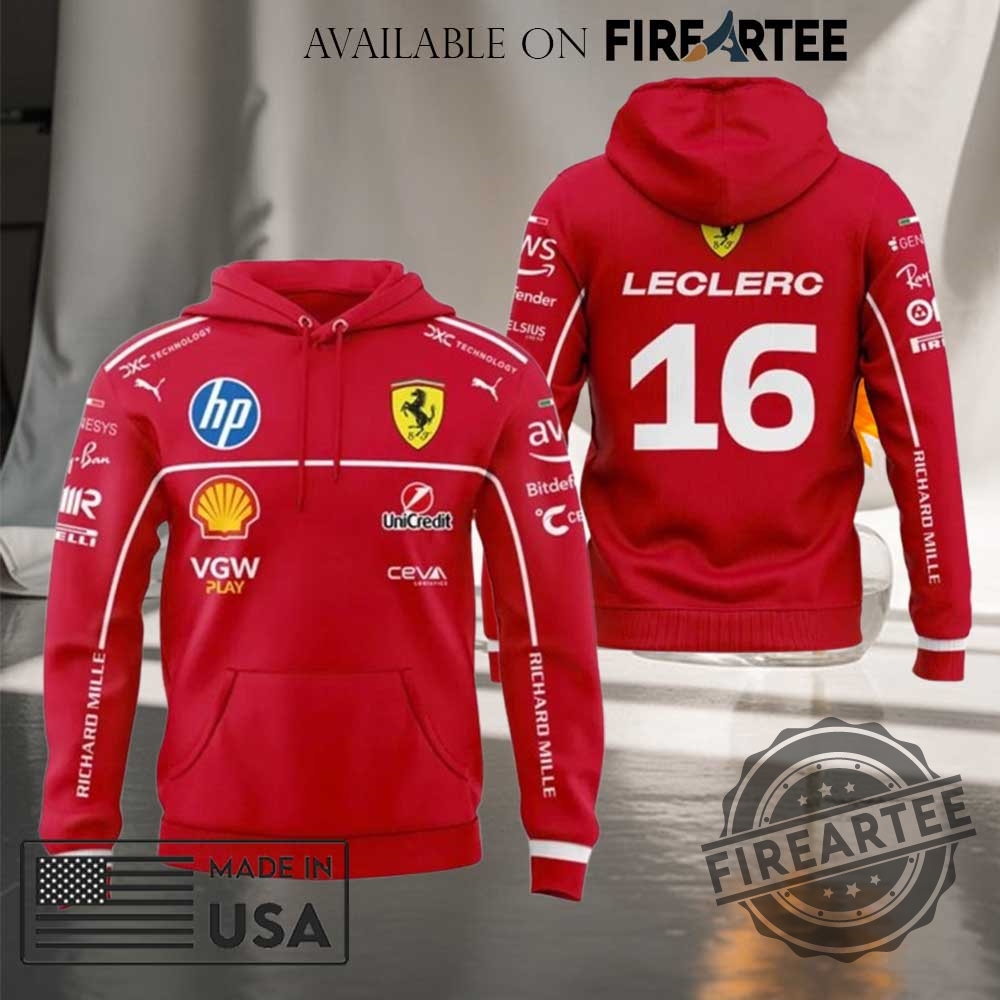 Charles Leclerc F1 Red Hoodie