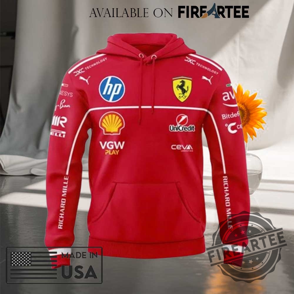 Charles Leclerc F1 Red Hoodie 4 Charles Leclerc F1 Red Hoodie