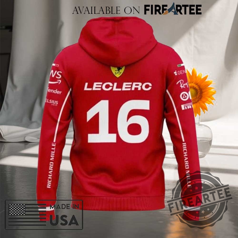Charles Leclerc F1 Red Hoodie 5 Charles Leclerc F1 Red Hoodie
