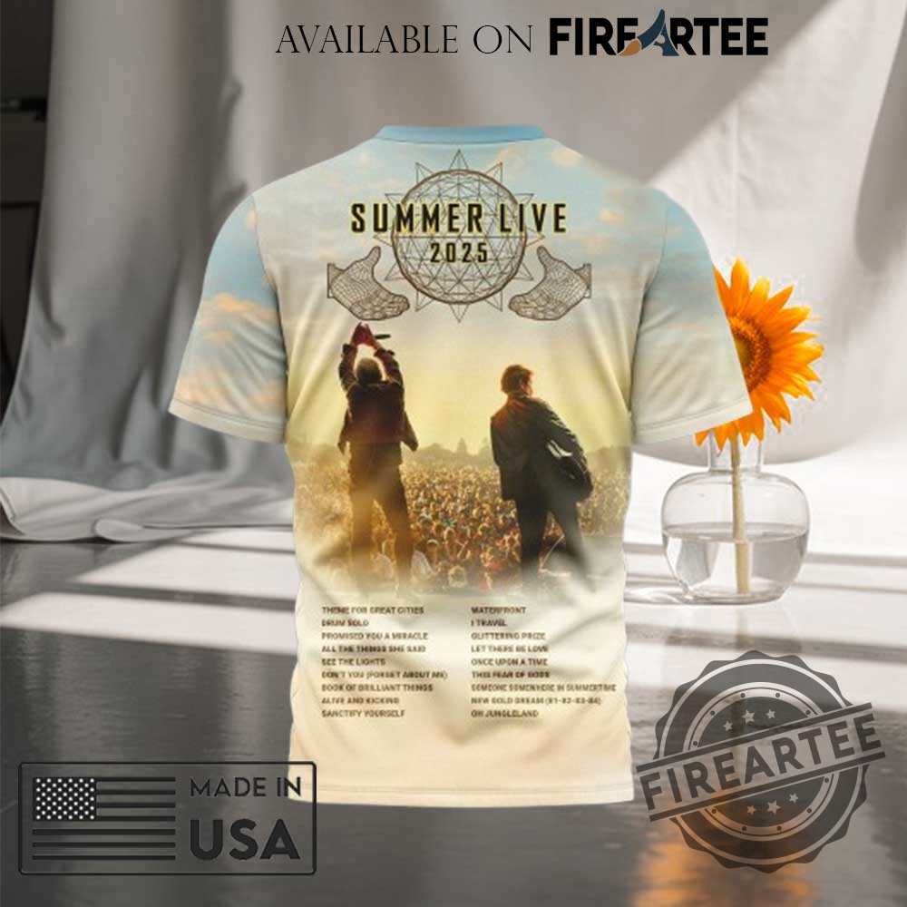 Simple Minds Summer Live 2025 Allover Print Shirt 5 Simple Minds "Summer Live 2025" All-Over Print Shirt