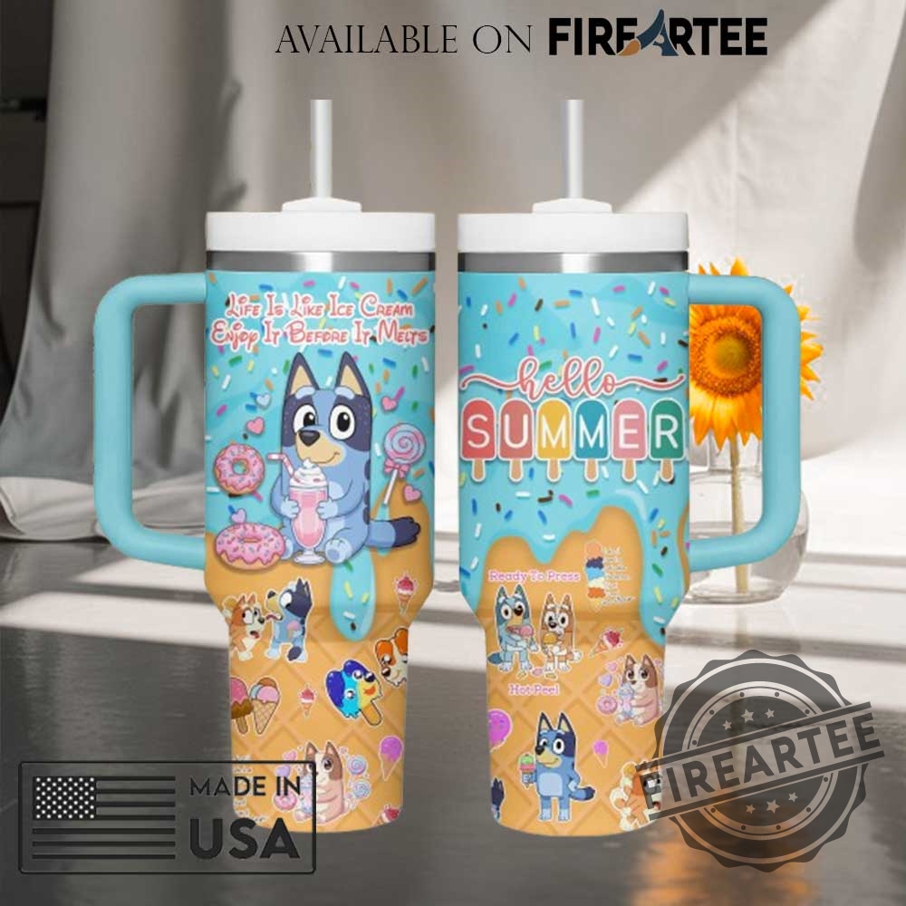 Bluey Life Is Like Ice Cream Hello Summer Tumbler