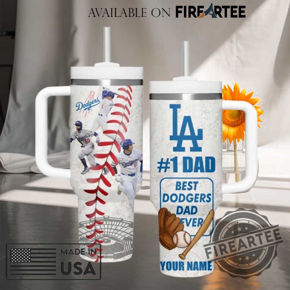 Personalized Dodgers 1 Dad Tumbler Best La Dodgers Fathers Day Gift