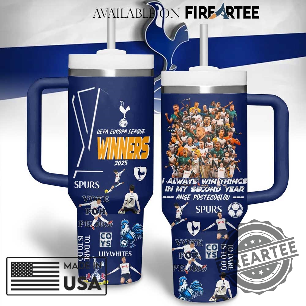 Tottenham Hotspur Europa League Winners 2025 Commemorative Tumbler 3 Tottenham Hotspur Europa League Winners 2025 Commemorative Tumbler
