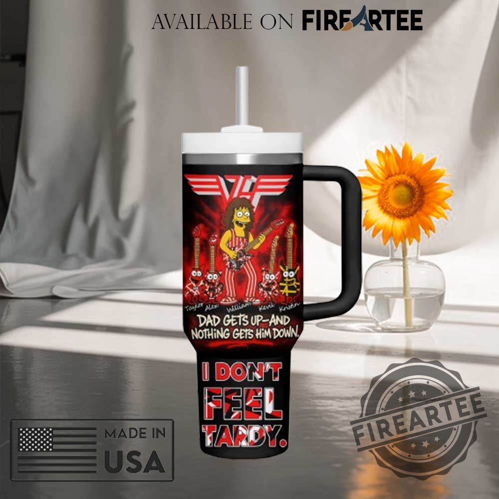 Van Halen Guitar Design Tumbler Homer Simpson Eddie Van Halen Fan Mug Dad Gets Up Rock Band Drinkware 5 Van Halen Guitar Design Tumbler Homer Simpson Eddie Van Halen Fan Mug "Dad Gets Up" Rock Band Drinkware