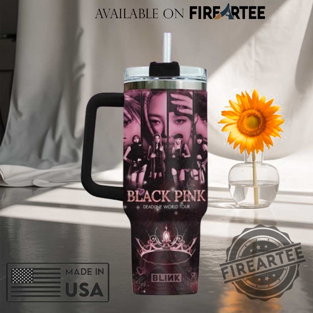 Blackpink Deadline World Tour Insulated Tumbler Kpop Group Fan Mug In Your Area Concert Drinkware 4 BLACKPINK Deadline World Tour Insulated Tumbler K-Pop Group Fan Mug In Your Area Concert Drinkware