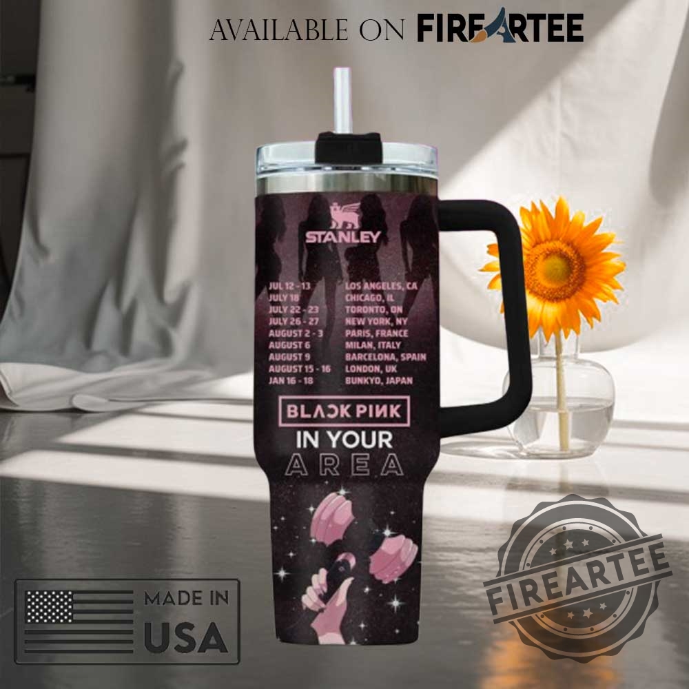 Blackpink Deadline World Tour Insulated Tumbler Kpop Group Fan Mug In Your Area Concert Drinkware 5 BLACKPINK Deadline World Tour Insulated Tumbler K-Pop Group Fan Mug In Your Area Concert Drinkware