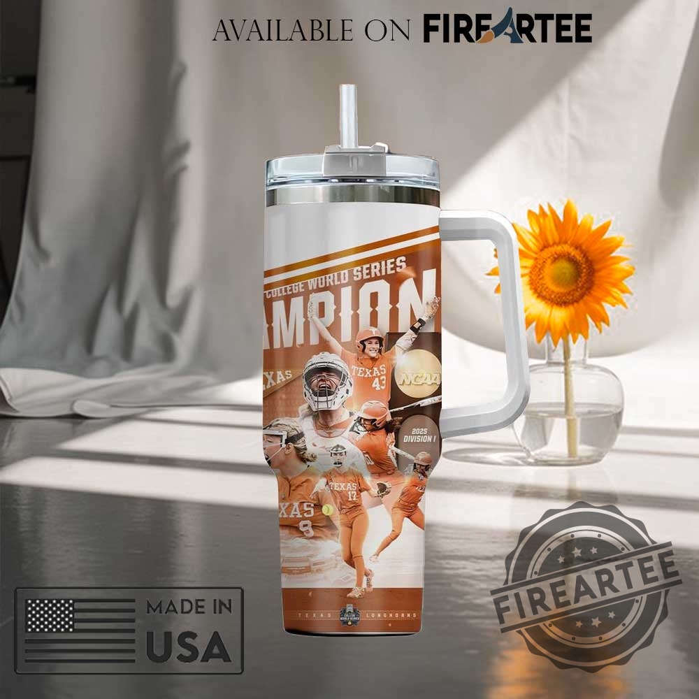 Texas Longhorns Softball 2025 National Champions Tumbler Ncaa College World Series 5 Texas Longhorns Softball 2025 National Champions Tumbler NCAA College World Series