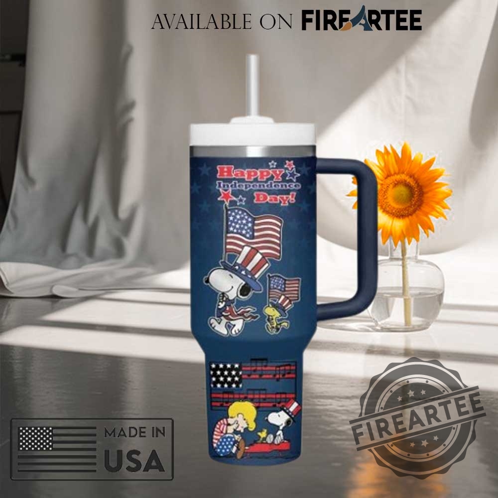 Snoopy Happy Independence Day Tumbler Patriotic American Flag Mug 5 Snoopy Happy Independence Day Tumbler Patriotic American Flag Mug