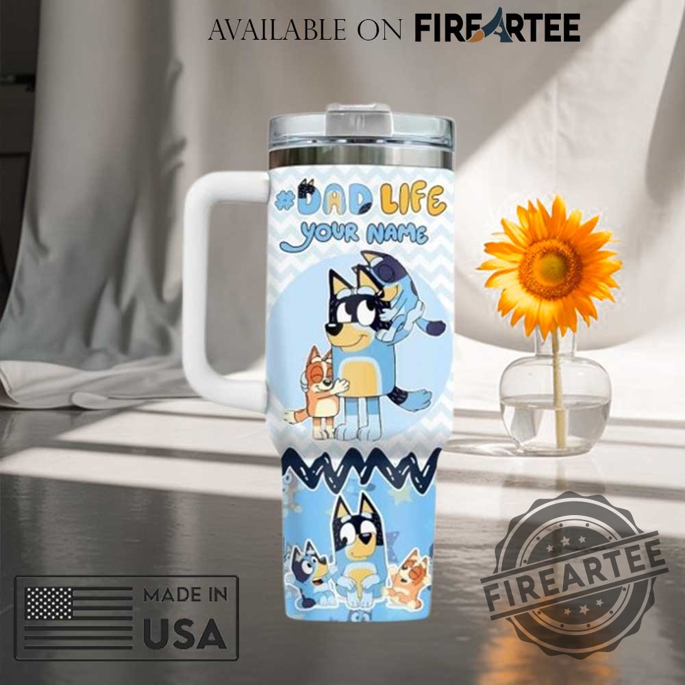 Bluey Dad Life Fathers Day Tumbler Bandit Energy Gift Mug 4 Bluey Dad Life Fathers Day Tumbler Bandit Energy Gift Mug fireartee 2