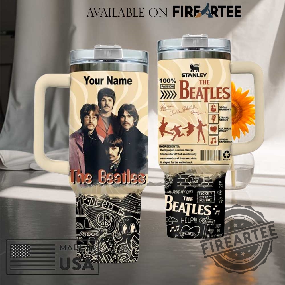 The Beatles Fan Custom Tumbler Stanley Style Insulated Mug