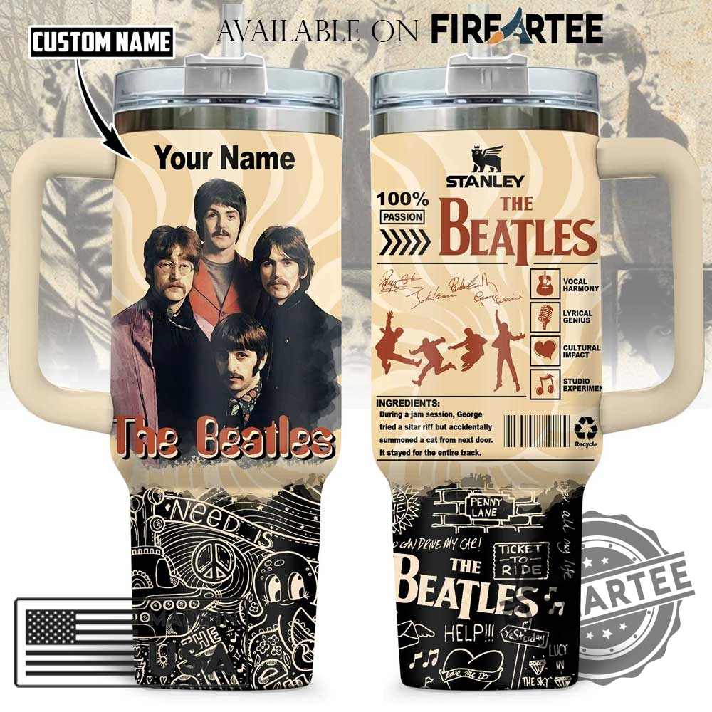 The Beatles Fan Custom Tumbler Stanley Style Insulated Mug 5 The Beatles Fan Custom Tumbler Stanley Style Insulated Mug