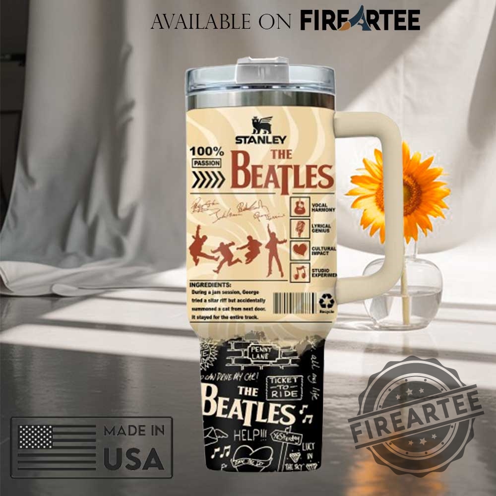 The Beatles Fan Custom Tumbler Stanley Style Insulated Mug 6 The Beatles Fan Custom Tumbler Stanley Style Insulated Mug
