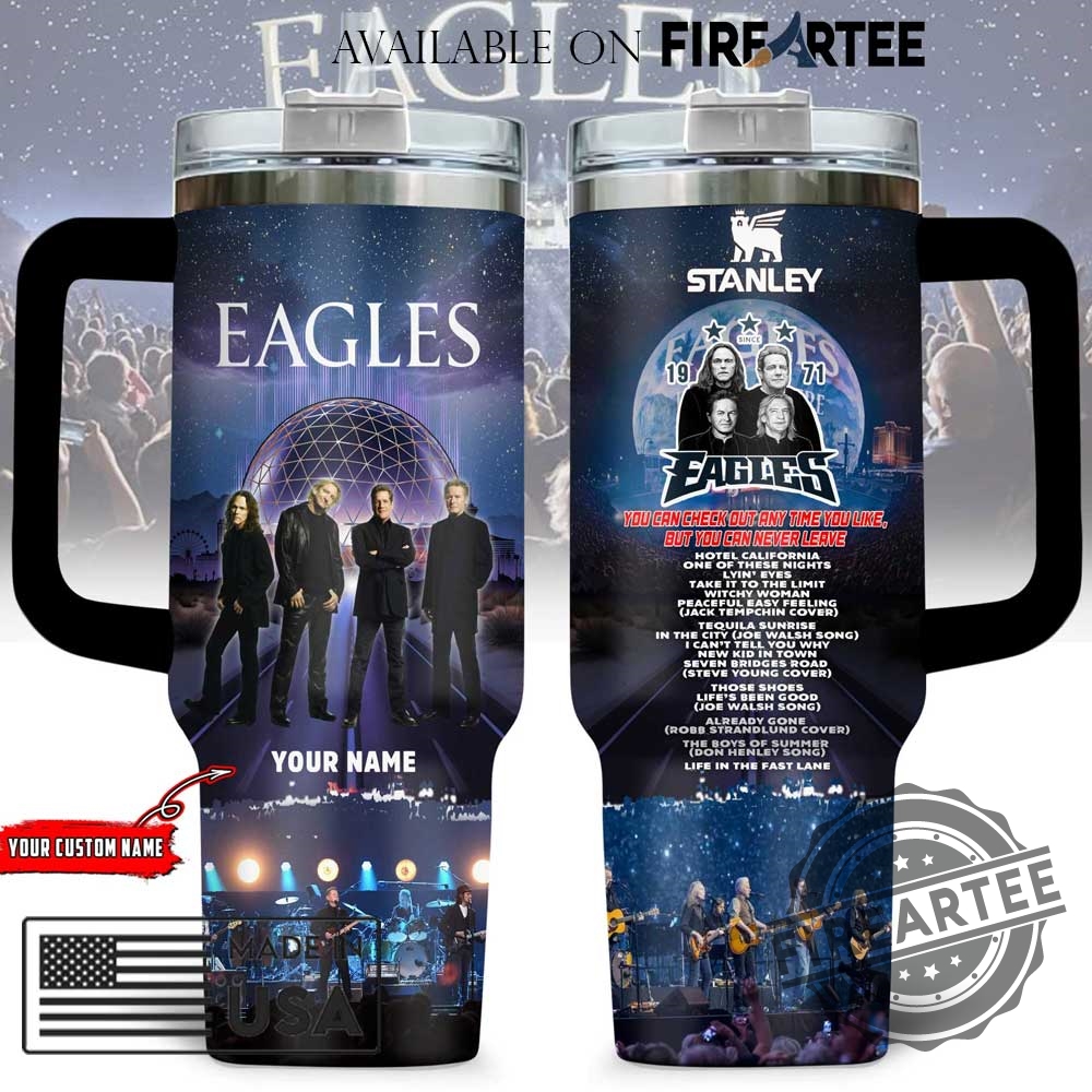Eagles Band Stanley Tumbler Custom Name Concert Tour Dates Fan Gift Insulated Stainless Steel Mug 5 Eagles Band Stanley Tumbler Custom Name Concert Tour Dates Fan Gift Insulated Stainless Steel Mug