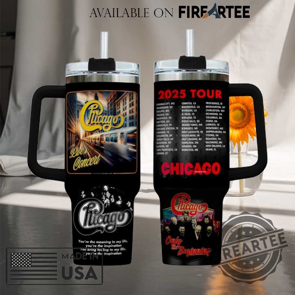 Chicago X The Very Best Of Chicago Only The Beginning Music 40Oz Tumbler